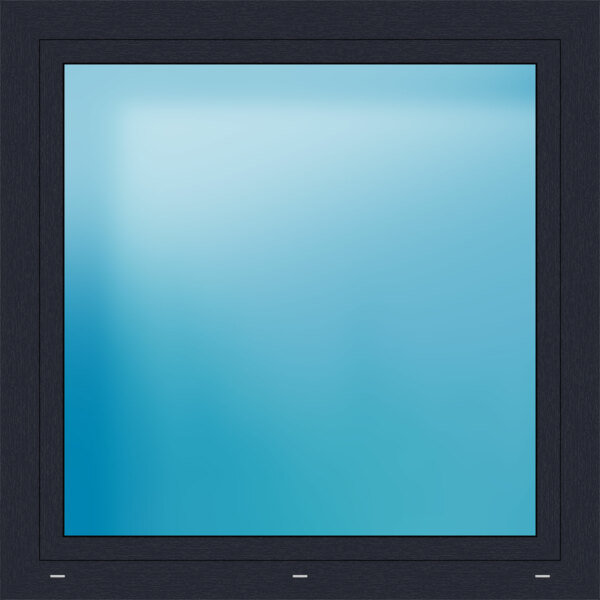 Einflügeliges Kunststofffenster 120x120 cm Anthrazit genarbt 