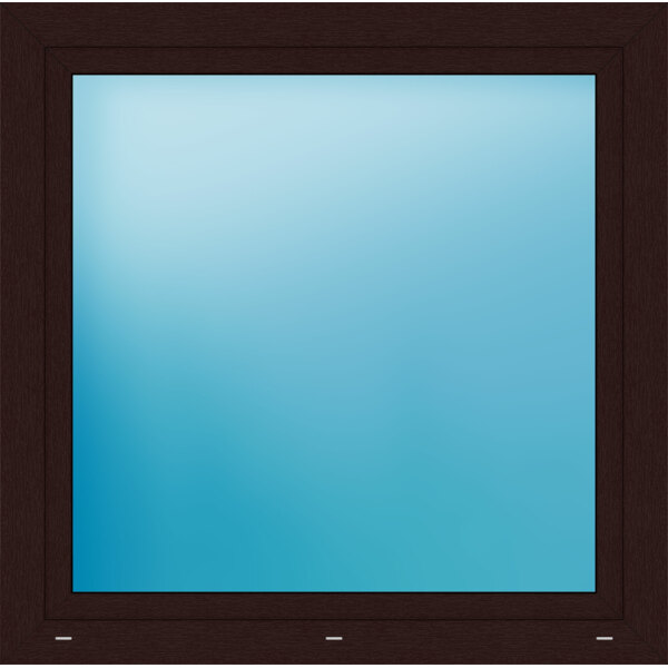 Einflügeliges Kunststofffenster 121x120 cm Braun 