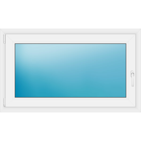 Einflügeliges Kunststofffenster 123x73 cm Weiß 