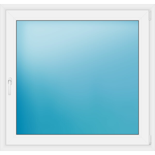 Einflügeliges Kunststofffenster 123.5x117 cm Weiß 
