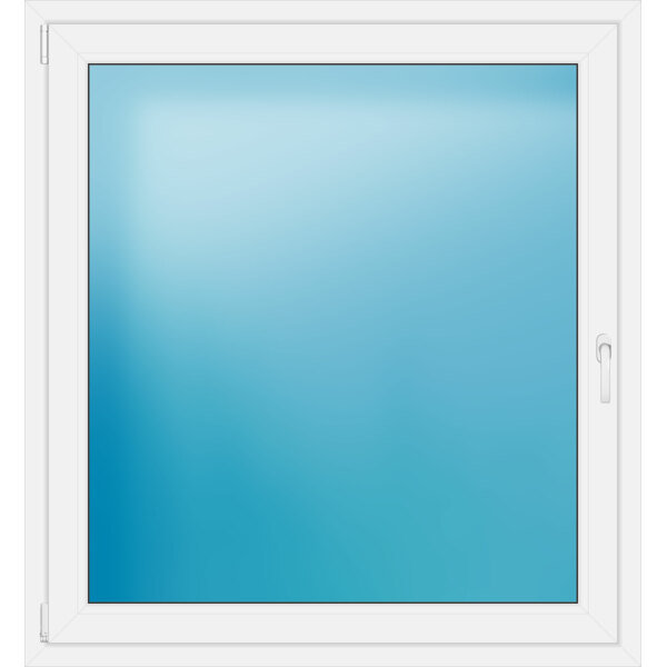 Einflügeliges Kunststofffenster 124x134 cm Weiß 