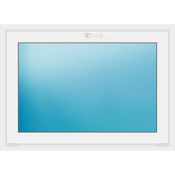 Einflügeliges Kunststofffenster 125x90 cm Weiß 