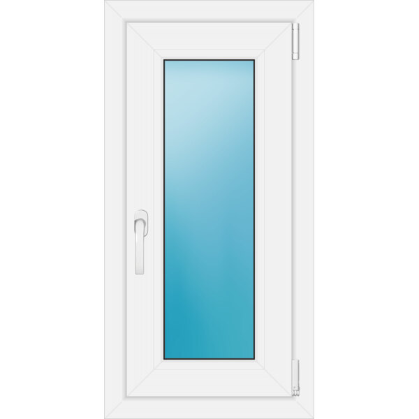 Einflügeliges Kunststofffenster 45x90 cm Weiß 