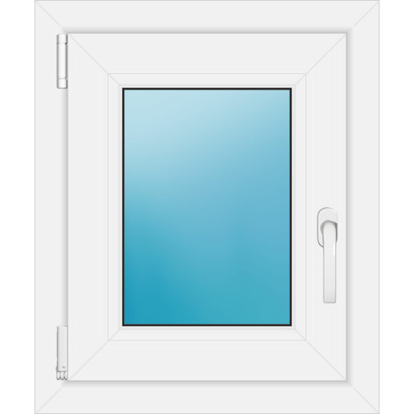 Einflügeliges Kunststofffenster 50x60 cm Weiß 