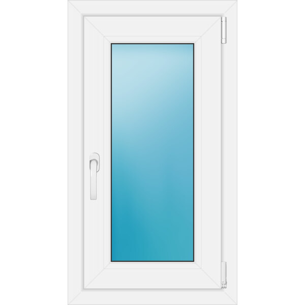 Einflügeliges Kunststofffenster 50x90 cm Weiß 