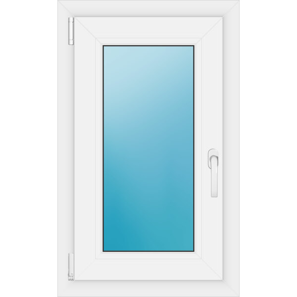 Einflügeliges Kunststofffenster 52x85 cm Weiß 