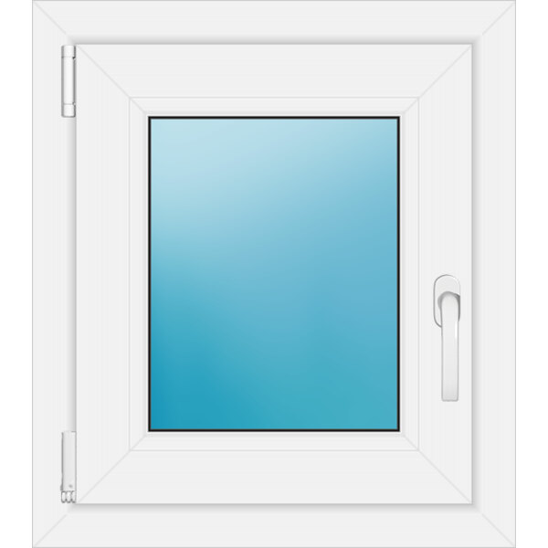Einflügeliges Kunststofffenster 53x60 cm Weiß 