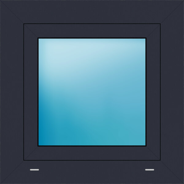 Einflügeliges Kunststofffenster 61.5x61.5 cm Anthrazit seidenglatt 