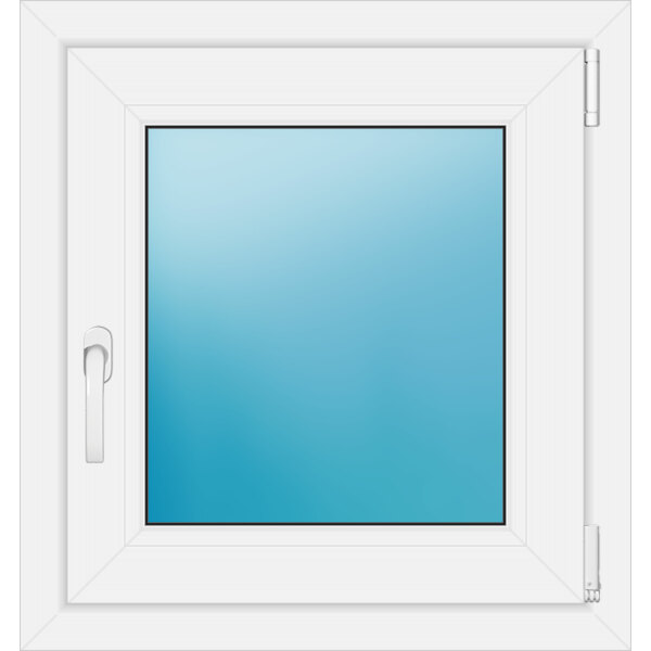 Einflügeliges Kunststofffenster 62x66 cm Weiß 