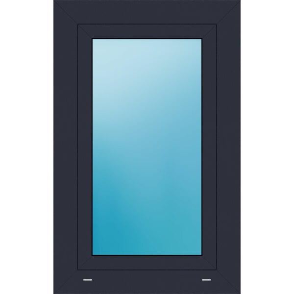 Einflügeliges Kunststofffenster 63x99 cm Anthrazit seidenglatt 