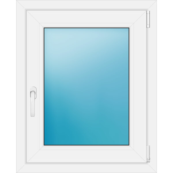 Einflügeliges Kunststofffenster 65x80 cm Weiß 