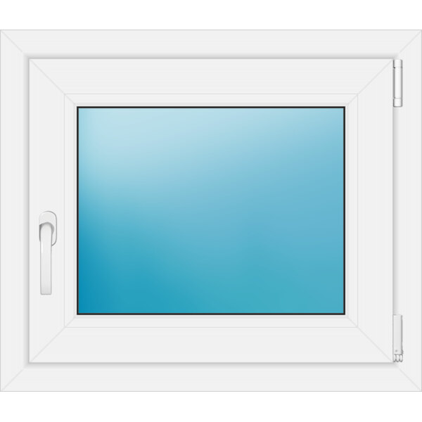 Einflügeliges Kunststofffenster 70x60 cm Weiß 