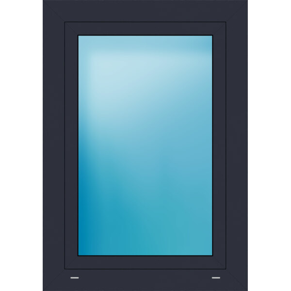 Einflügeliges Kunststofffenster 74x105 cm Anthrazit seidenglatt 