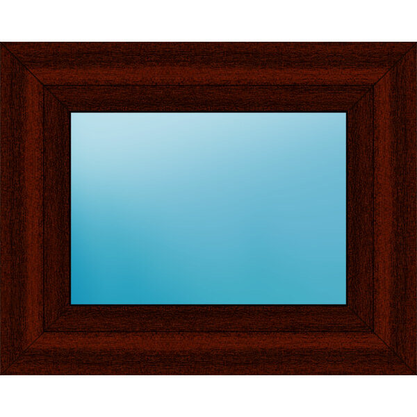 Einflügeliges Kunststofffenster 77.5x62 cm Mahagoni 