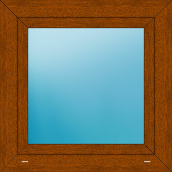 Einflügeliges Kunststofffenster 80x80 cm Golden Oak 