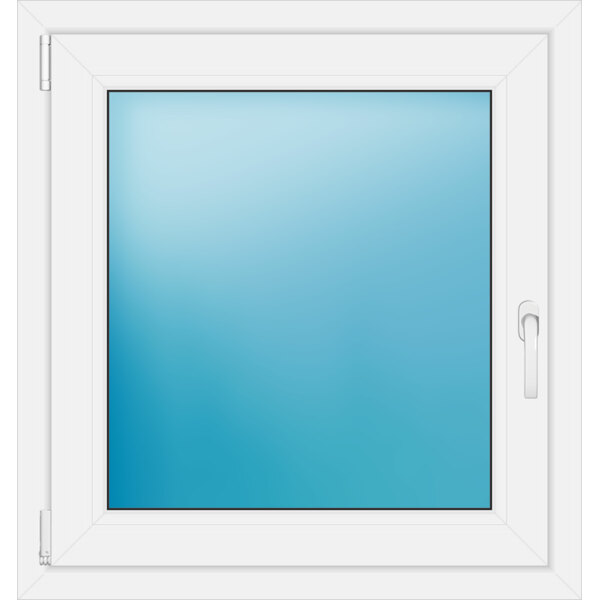 Einflügeliges Kunststofffenster 80x85 cm Weiß 