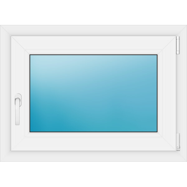 Einflügeliges Kunststofffenster 82x60 cm Weiß 