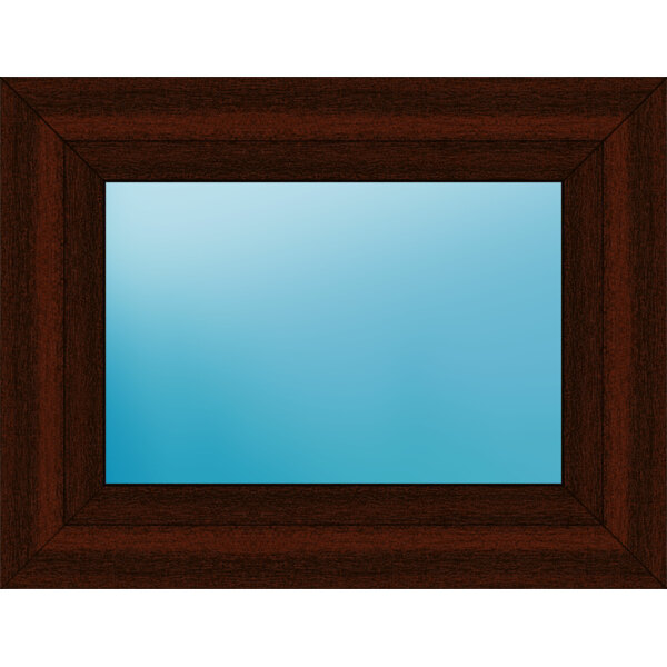Einflügeliges Fenster 82x63 cm Farbe Mahagoni