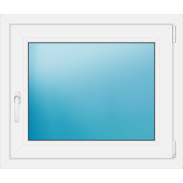 Einflügeliges Kunststofffenster 83x70 cm Weiß 