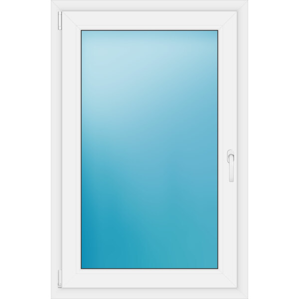 Einflügeliges Kunststofffenster 85x129 cm Weiß 