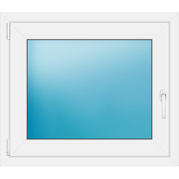 Einflügeliges Kunststofffenster 85x73 cm Weiß 