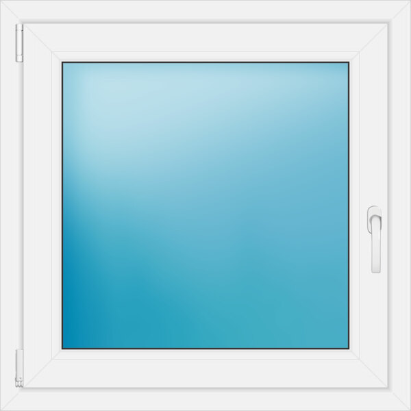 Einflügeliges Kunststofffenster 85x85 cm Weiß 