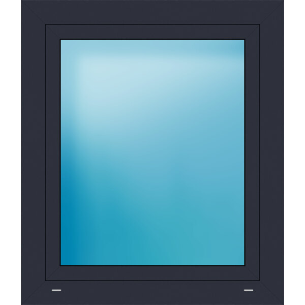 Einflügeliges Kunststofffenster 85x98.5 cm Anthrazit seidenglatt 