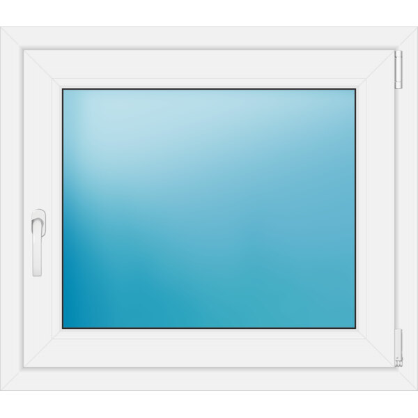 Einflügeliges Kunststofffenster 86x75 cm Weiß 