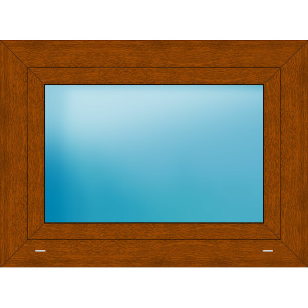 Einflügeliges Kunststofffenster 88x65 cm Golden Oak 
