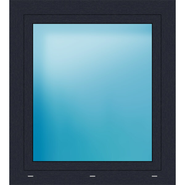 Einflügeliges Kunststofffenster 90x100 cm Anthrazit genarbt 
