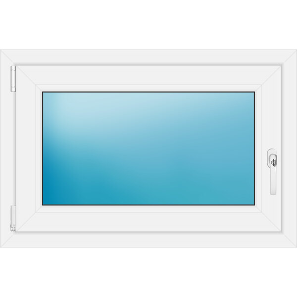 Einflügeliges Fenster 90 x 60 cm Farbe Weiß