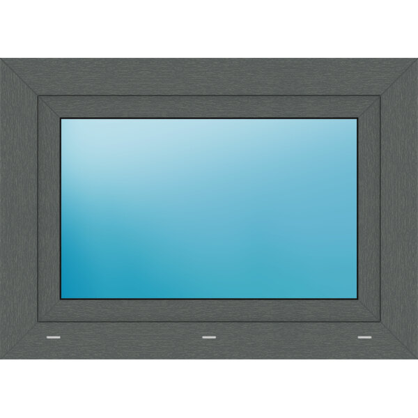 Einflügeliges Kunststofffenster 90x65 cm Basaltgrau 