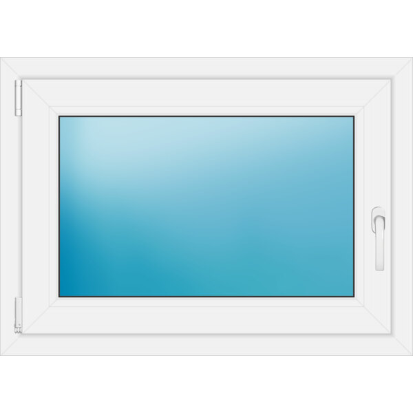 Einflügeliges Kunststofffenster 90x65 cm Weiß 