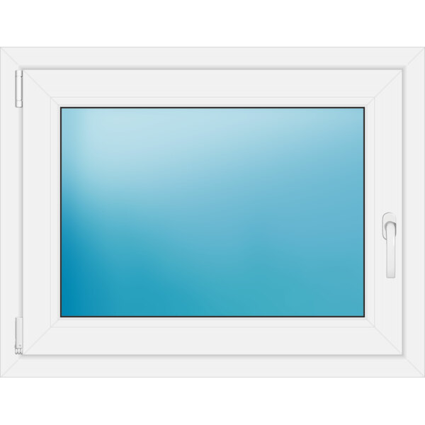 Einflügeliges Kunststofffenster 90x70 cm Weiß 