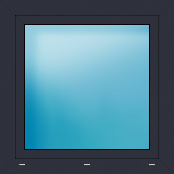 Einflügeliges Kunststofffenster 90x90 cm Anthrazit seidenglatt 
