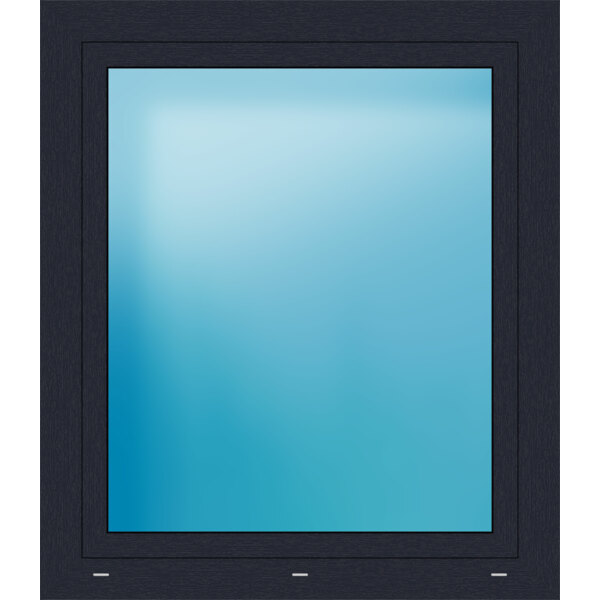 Einflügeliges Kunststofffenster 98x113 cm Anthrazit genarbt 