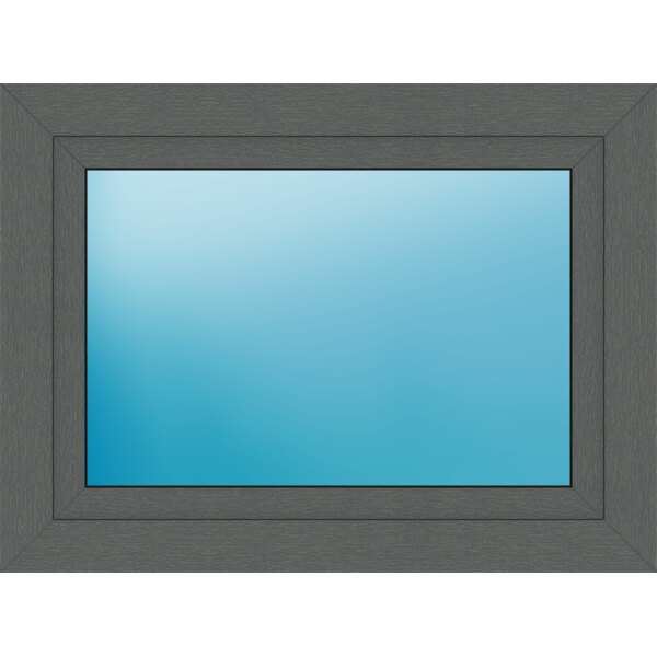 Einflügeliges Kunststofffenster 98x73 cm Basaltgrau 