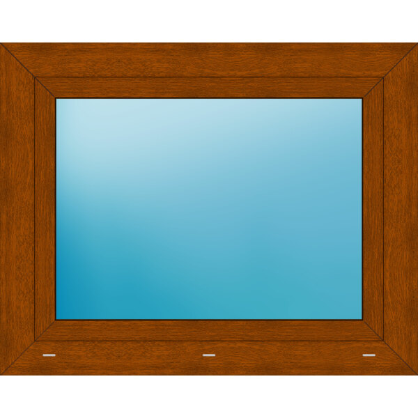 Einflügeliges Kunststofffenster 98x78 cm Golden Oak 