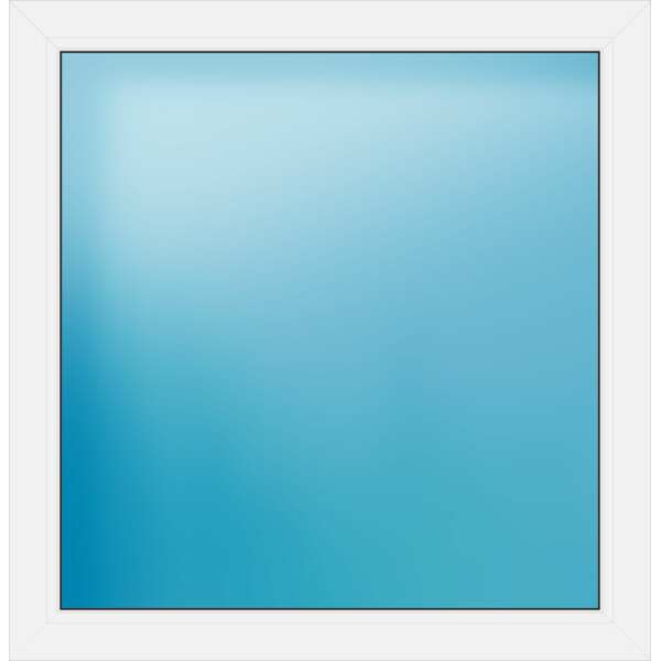 Festverglasung 100 x 103 cm Farbe Weiß