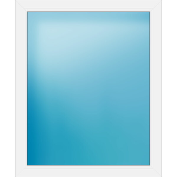 Festverglasung 100 x 121 cm Farbe Weiß