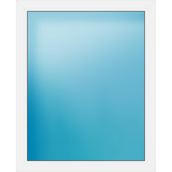 Festverglasung 100 x 123 cm Farbe Weiß