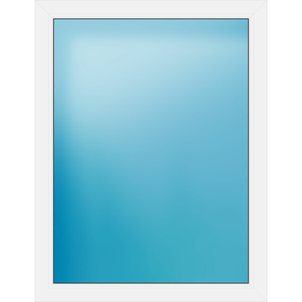 Festverglasung 100 x 130 cm Farbe Weiß