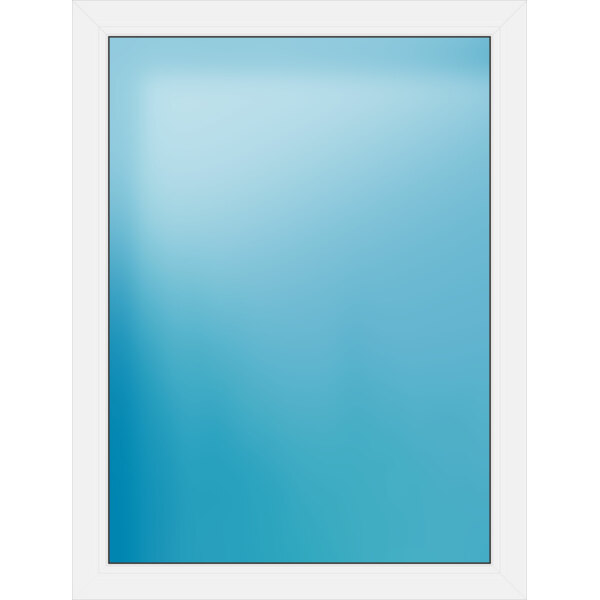Festverglasung 100 x 132 cm Farbe Weiß