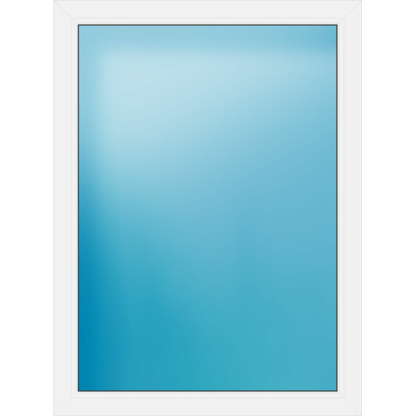 Festverglasung 100 x 135 cm Farbe Weiß