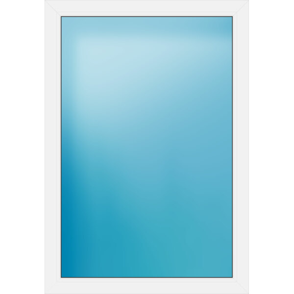 Festverglasung 100 x 144 cm Farbe Weiß