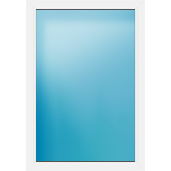 Festverglasung 100 x 145 cm Farbe Weiß