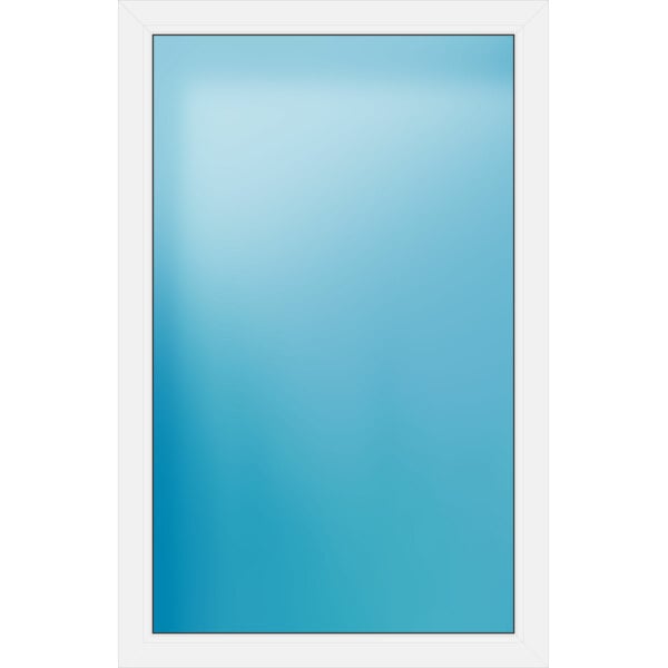 Festverglasung 100 x 155 cm Farbe Weiß
