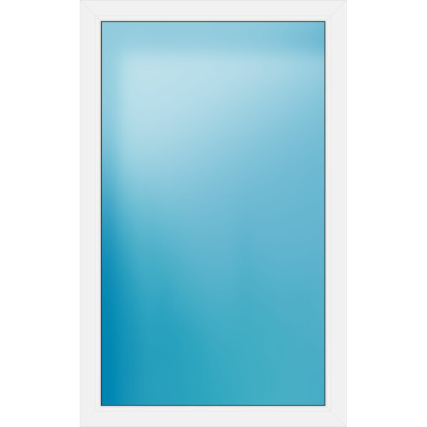 Festverglasung 100 x 160 cm Farbe Weiß