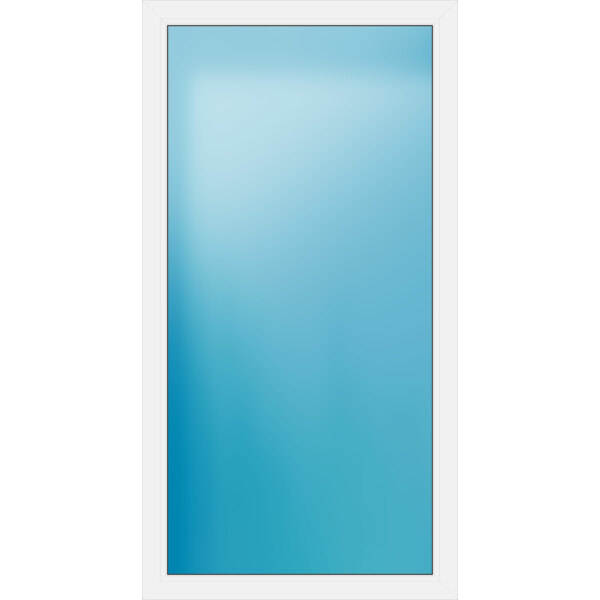 Festverglasung 100 x 190 cm Farbe Weiß