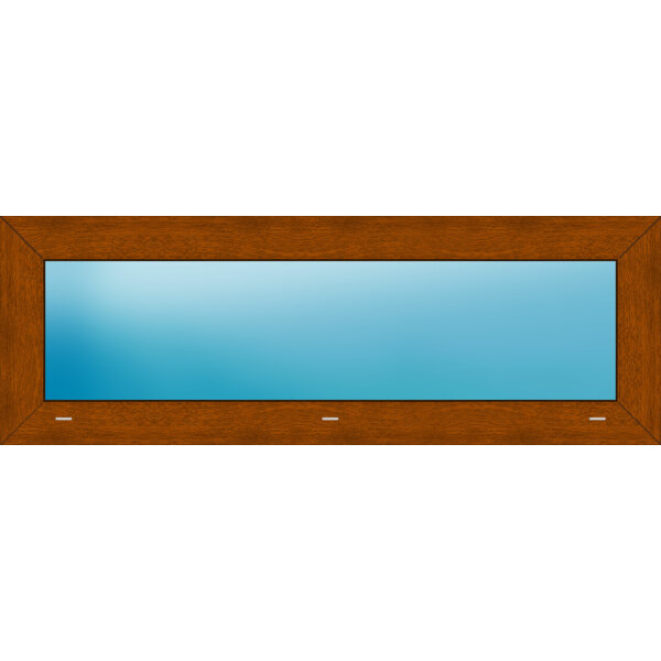Festverglasung 120 x 42 cm Farbe Golden Oak
